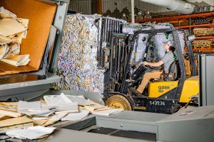 Shredded Material for recycle at Secure Records Solutions