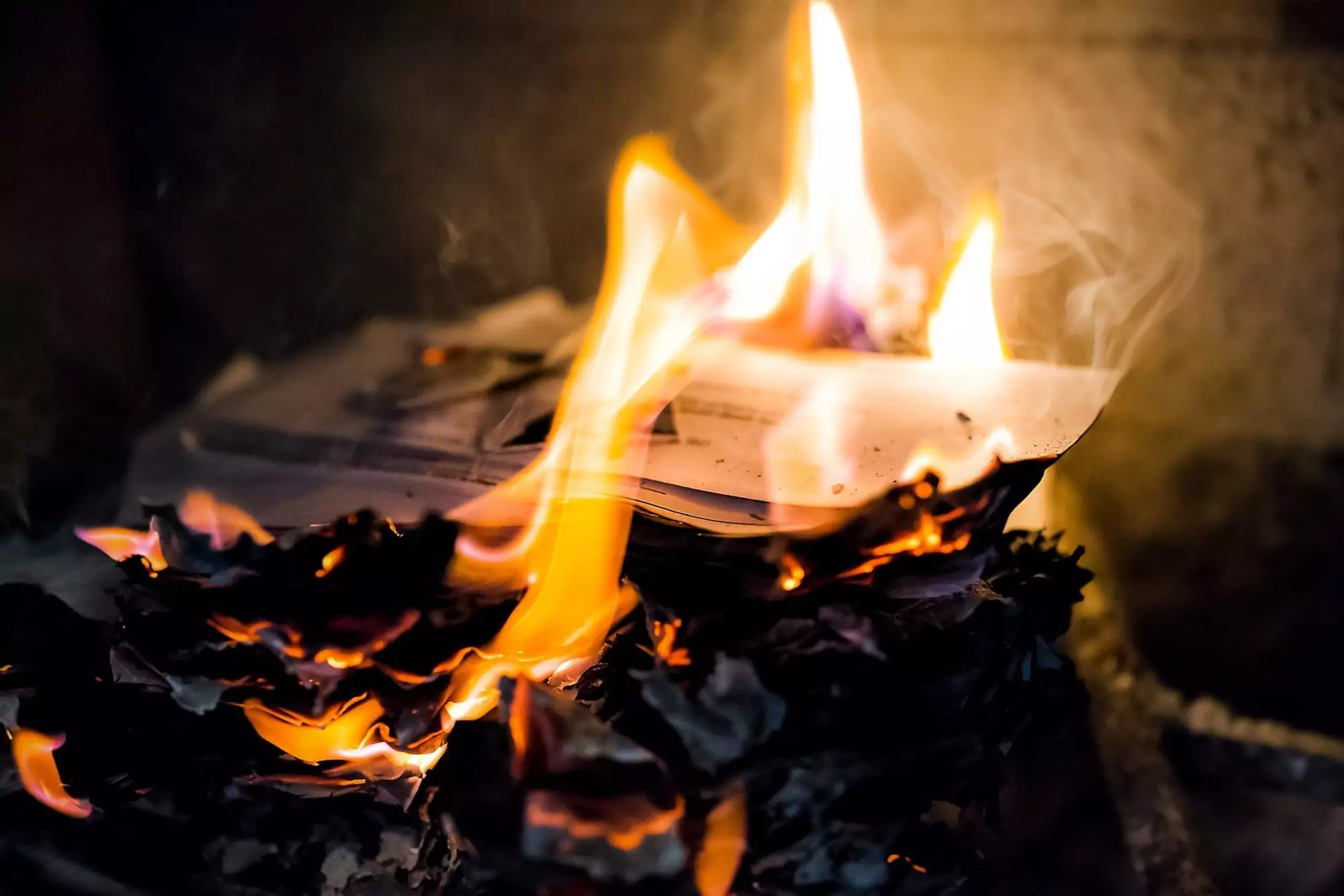 Burning documents