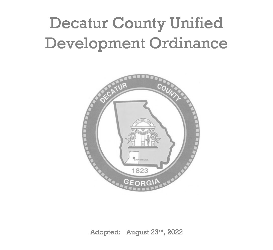 Decatur County Unified Development Ordinance 8 23 22 pdf