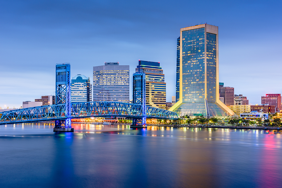 Jacksonville Florida skyline.